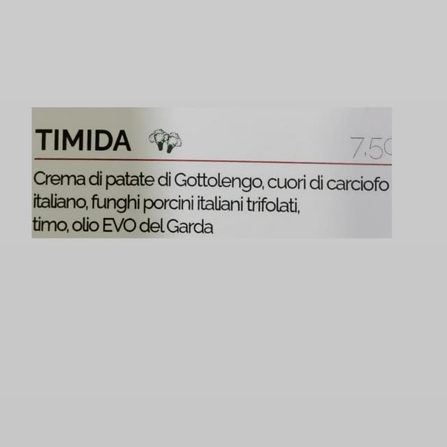 Photo of the dish “timida”