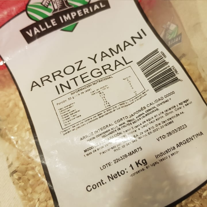 photo of Valle Imperial Arroz Yamani Integral shared by @alexisengel on  30 Jun 2022 - review