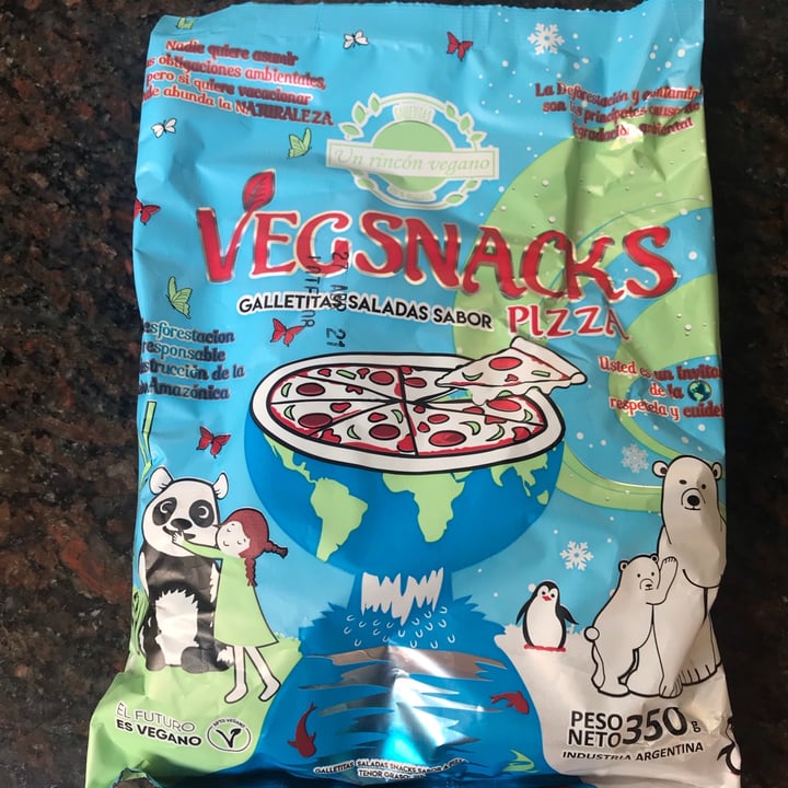 review photo of Un Rincón Vegano Vegsnacks Galletas Saladas sabor Pizza shared by @malenadecorte on 05 Oct 2020 - review