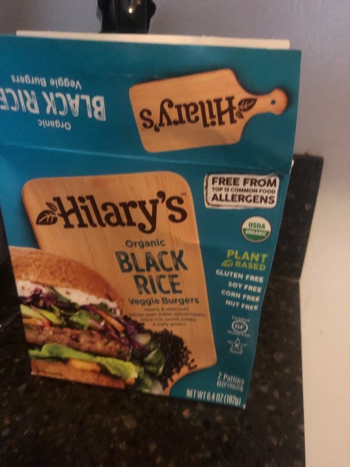review photo of Hilary's Black Rice Veggie Burger shared by @eackerman80 on 06 Jan 2020 - review