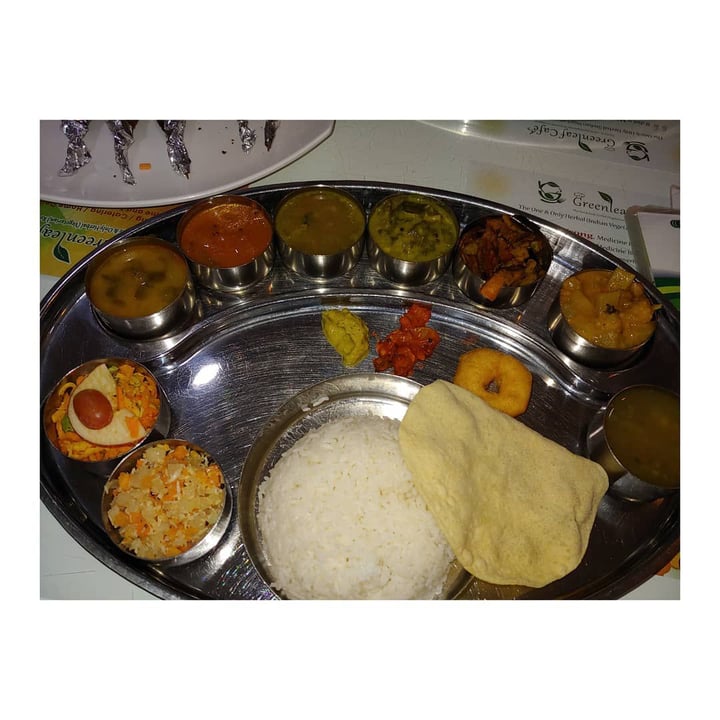 photo of Greenleaf Cafe Pte Ltd South Indian thali shared by @vegananu on  17 Jun 2019 - review