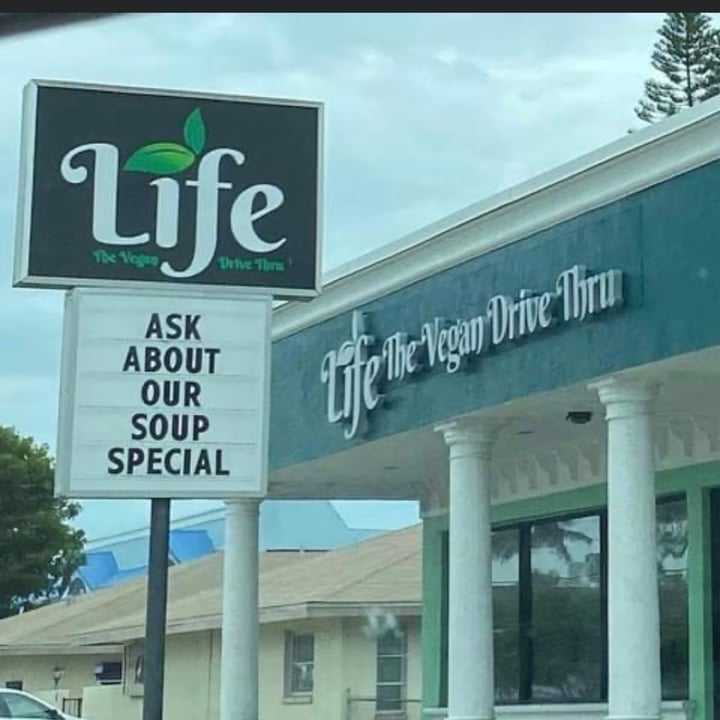 photo of Life - The Vegan Drive Thru broccoli cheddar soup shared by @nikkiv12 on  24 Aug 2021 - review