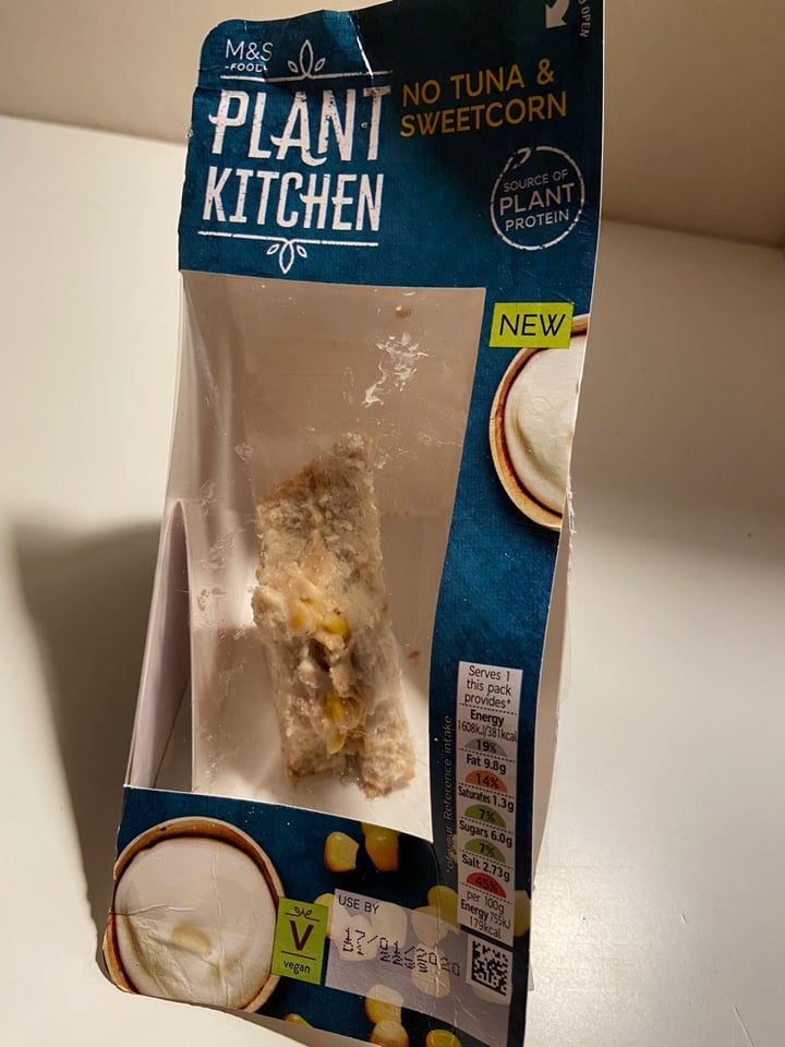 photo of Plant Kitchen (M&S) No Tuna & Sweetcorn shared by @neoncactus on  15 Jan 2020 - review