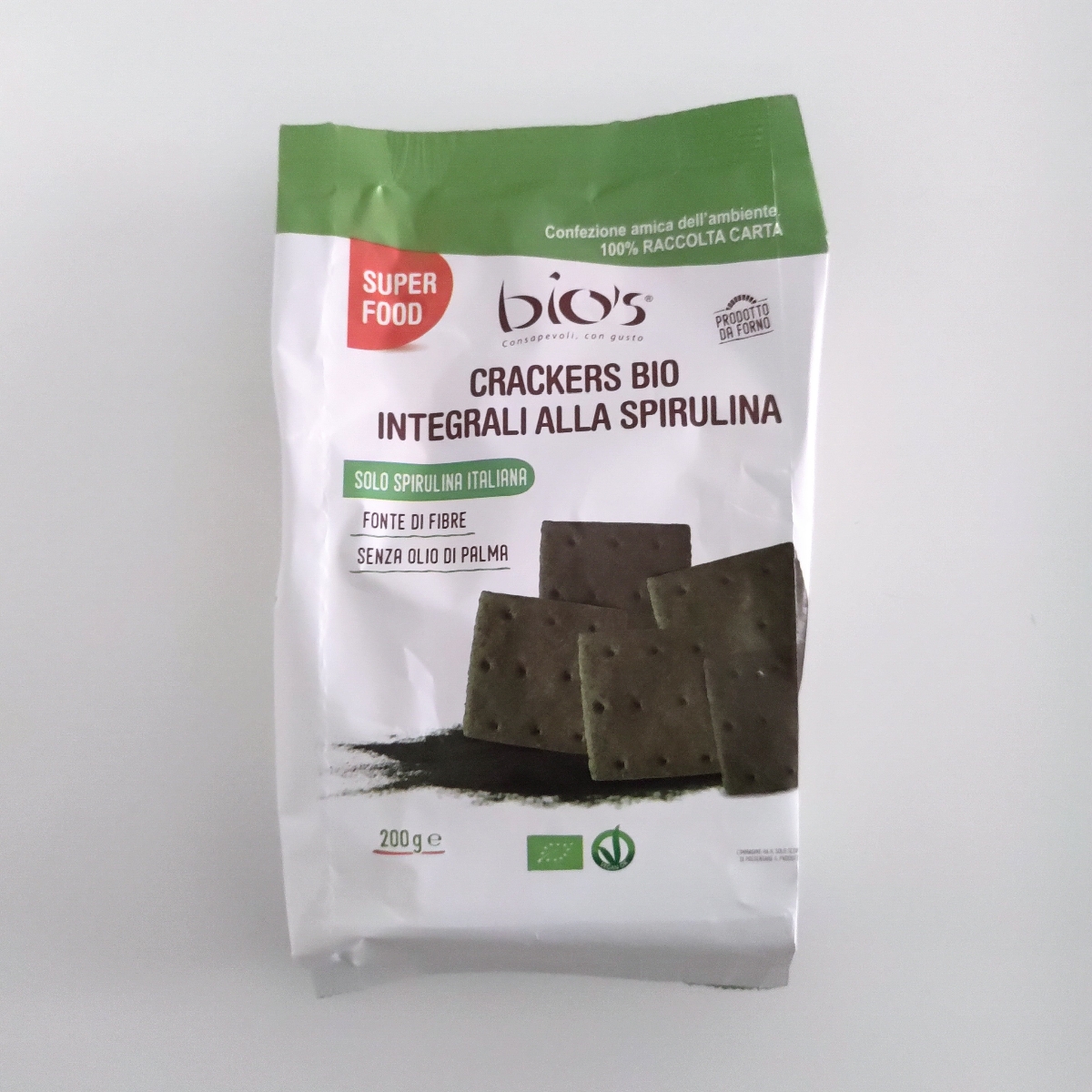 Bio Rice Crackers Crackers Bio Integrali Alla Spirulina from Bio's Merenderia - Vegan ...