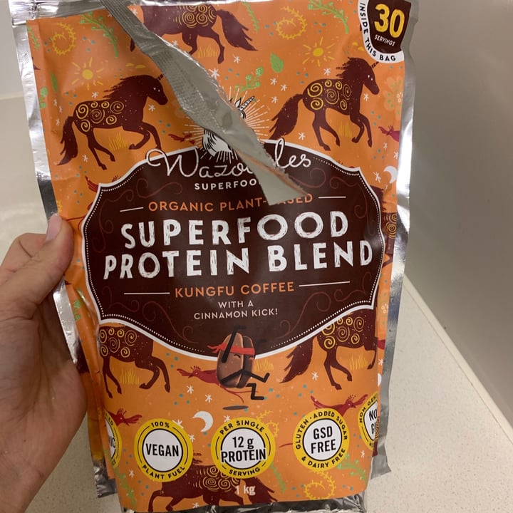 photo of Wazoogles Superfood Superfood Protein  Blend Kungfu Coffee shared by @reecebez on  01 Sep 2021 - review