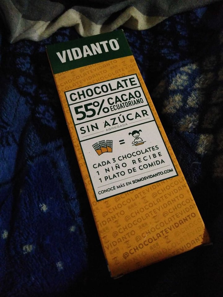 photo of Vidanto Chocolate Sin Azucar shared by @mab on  01 Jun 2020 - review