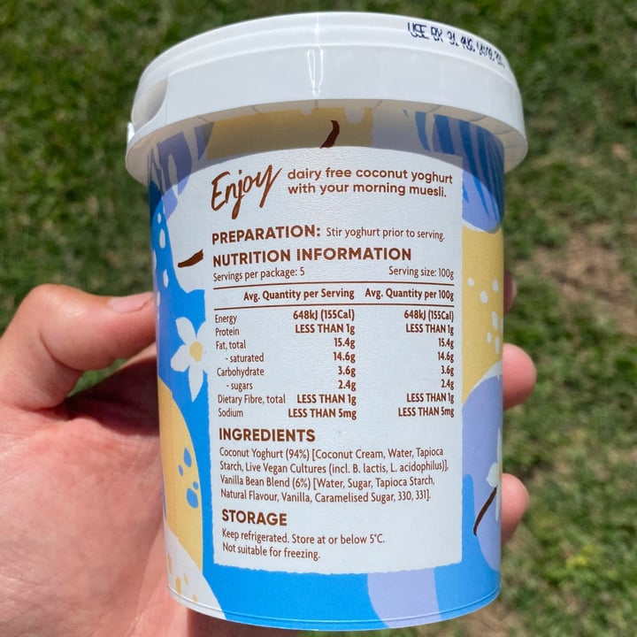 review photo of Coles Coconut Yoghurt Vanilla Dairy Free shared by @earthling-joel on 08 Aug 2022 - review