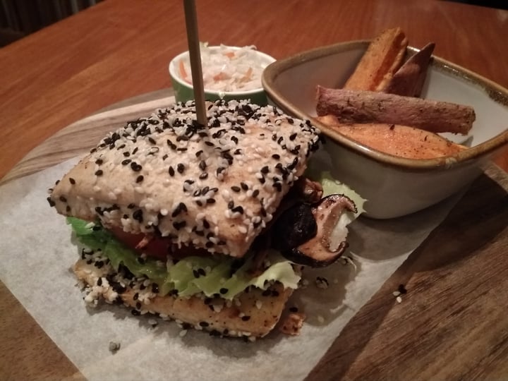 photo of The Living Cafe Sesame Tofu Burger shared by @yamspotatoes on  30 Mar 2019 - review