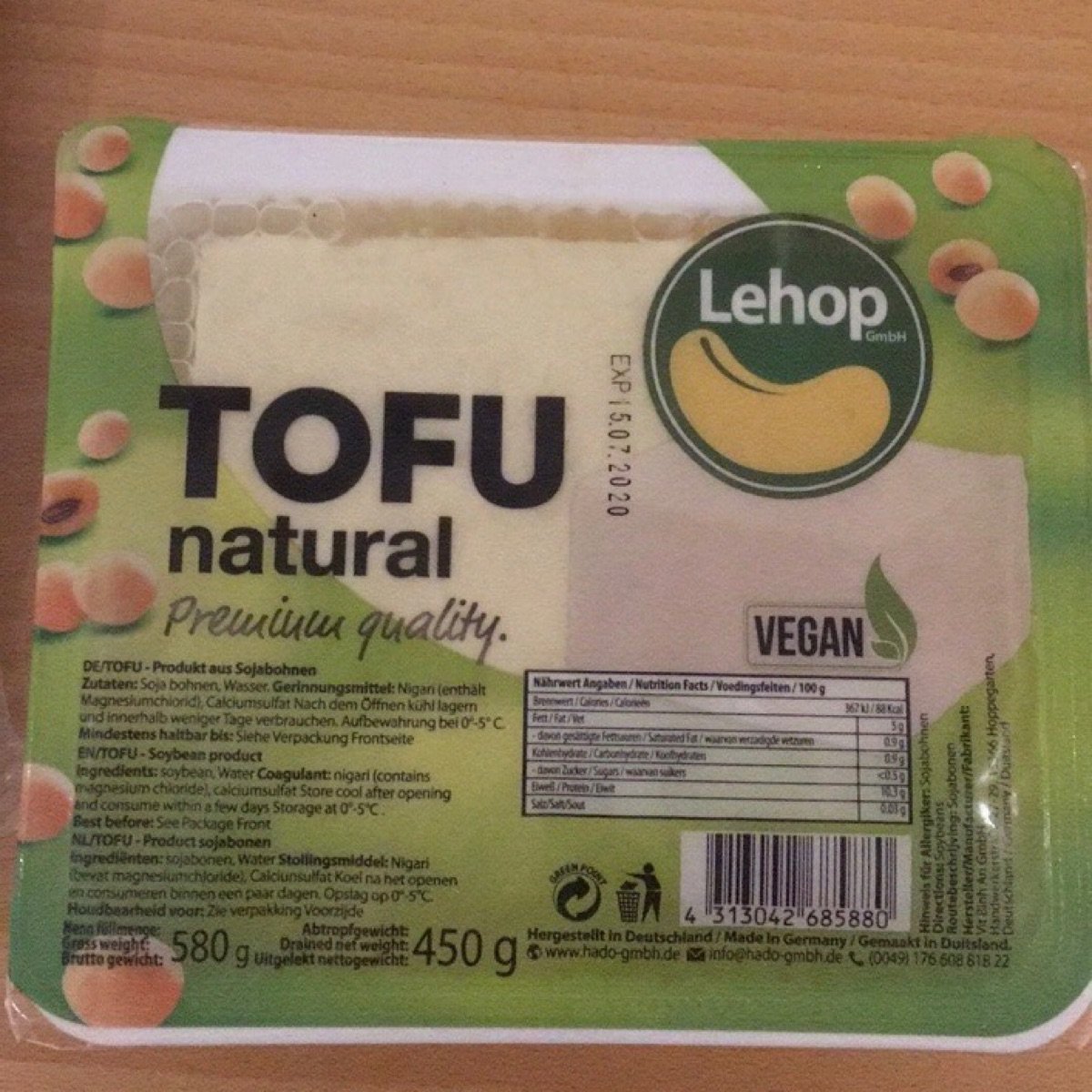 tofu from Lehop - Vegan Product Reviews & Ratings | abillion