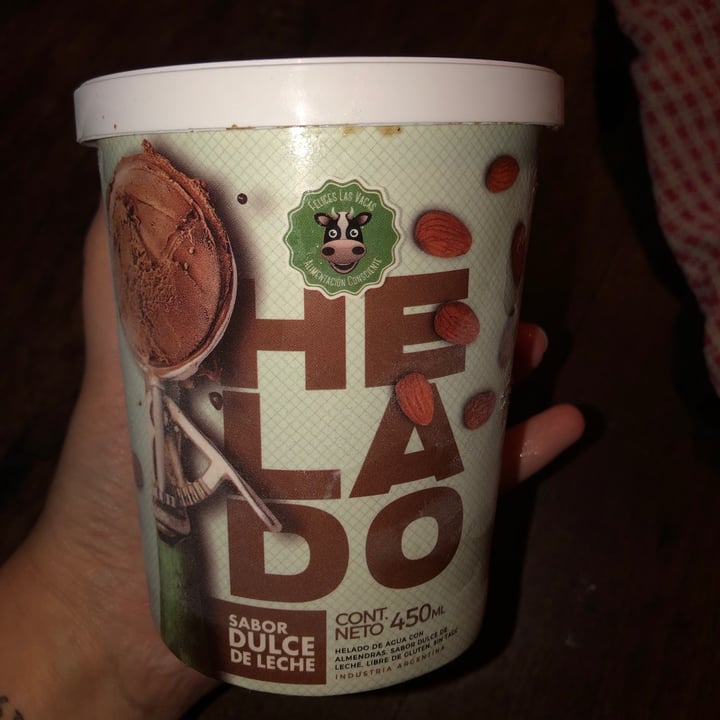 photo of Felices Las Vacas Helado de Agua sabor Dulce de Leche shared by @lectoravegan on  29 Jan 2021 - review