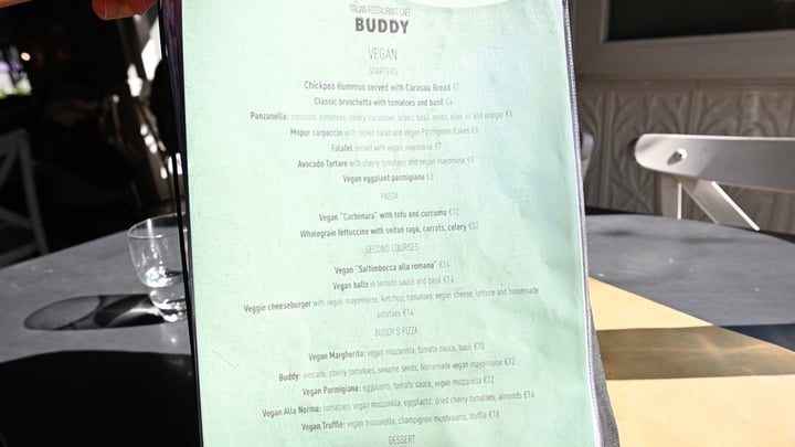 review photo of Buddy Italian Restaurant Cafè Vegan “Carbonara” with Tofu and Curcuma shared by @tryingveganwithmario on 13 Sep 2019 - review
