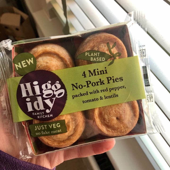 photo of Higgidy 4 mini no-pork pies shared by @yourlocalvegan on  09 Feb 2021 - review