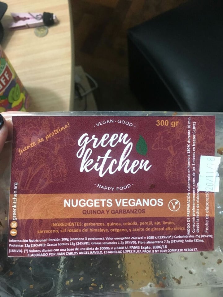 photo of Green kitchen Nuggets Veganos de Quinoa y Garbanzos shared by @veg4nesa on  09 Jan 2020 - review