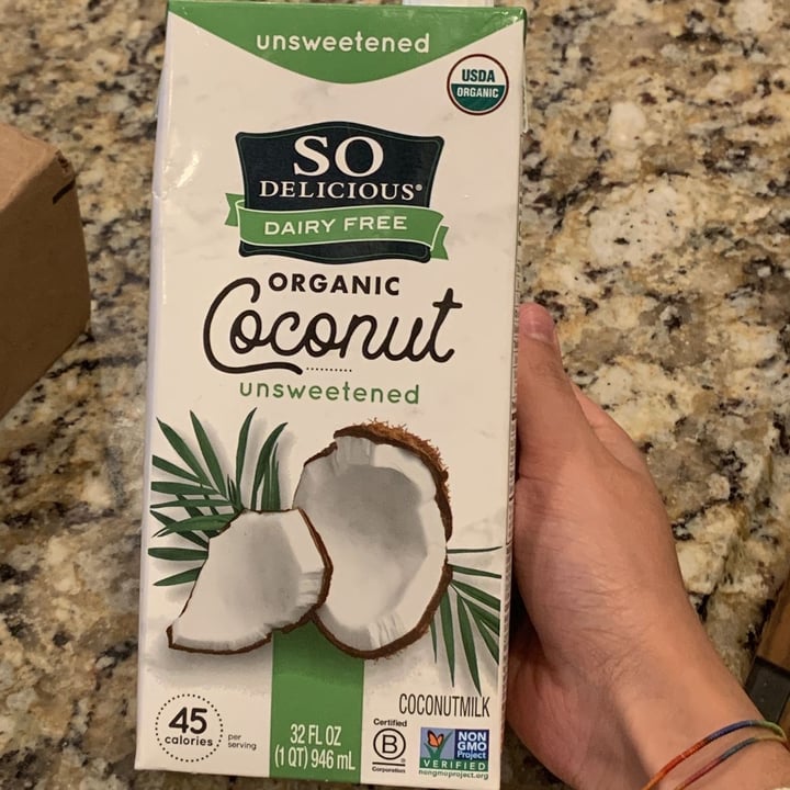 photo of So Delicious Dairy Free Organic Coconut Unsweetened Milk shared by @angelicafanara on  12 Mar 2022 - review