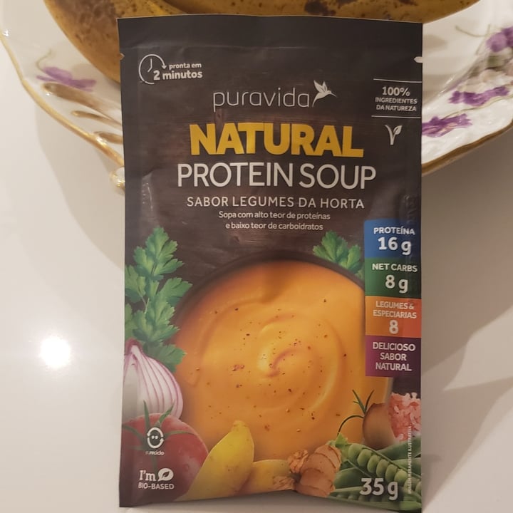 review photo of puravida Natural Protein Soup Sabor Legumes da Horta shared by @cintiafett on 21 Aug 2022 - review