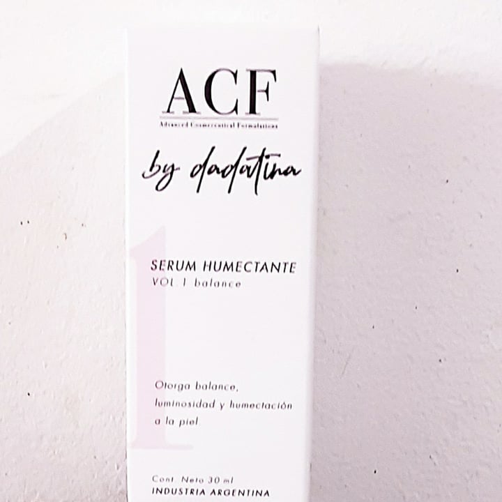 photo of ACF Serum Humectante Vol 1 Balance By Dadatina shared by @vdeveganismo on  03 Dec 2020 - review