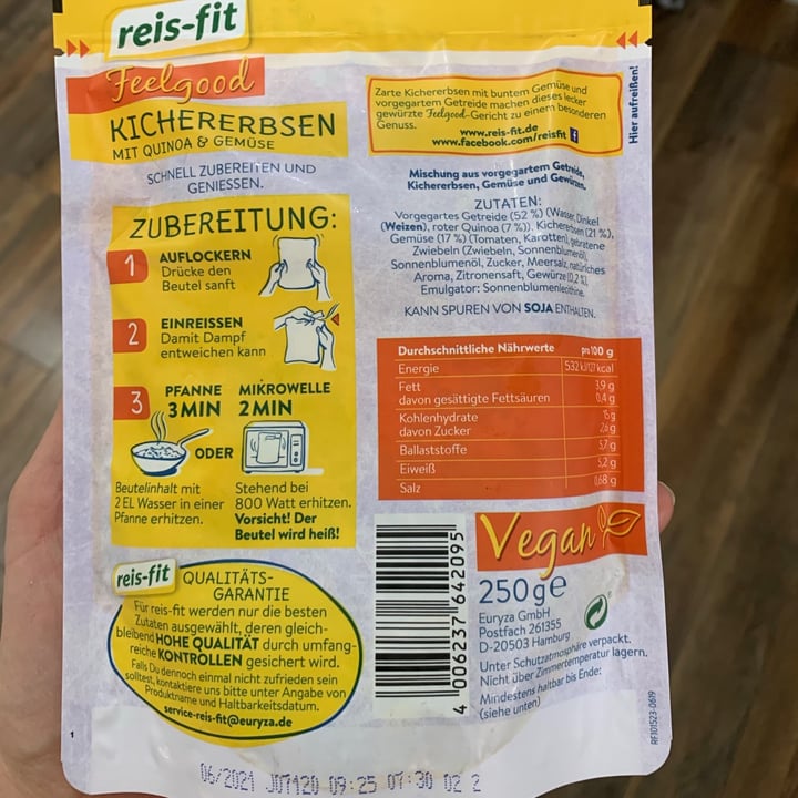 photo of reis-fit Reis Fit Kichererbsen shared by @holly808 on  20 Sep 2020 - review