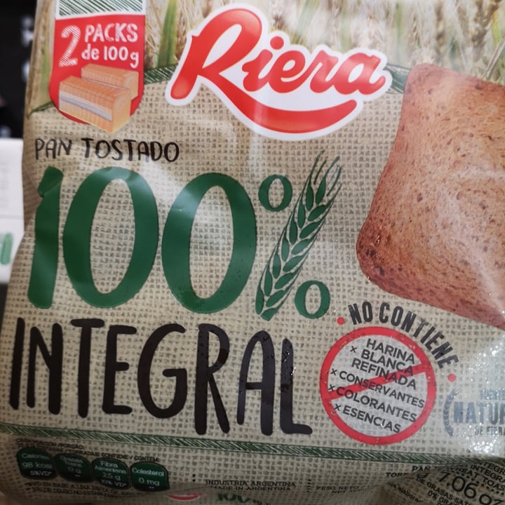 photo of Riera Pan Tostado 100% Integral shared by @carlast on  08 Apr 2021 - review