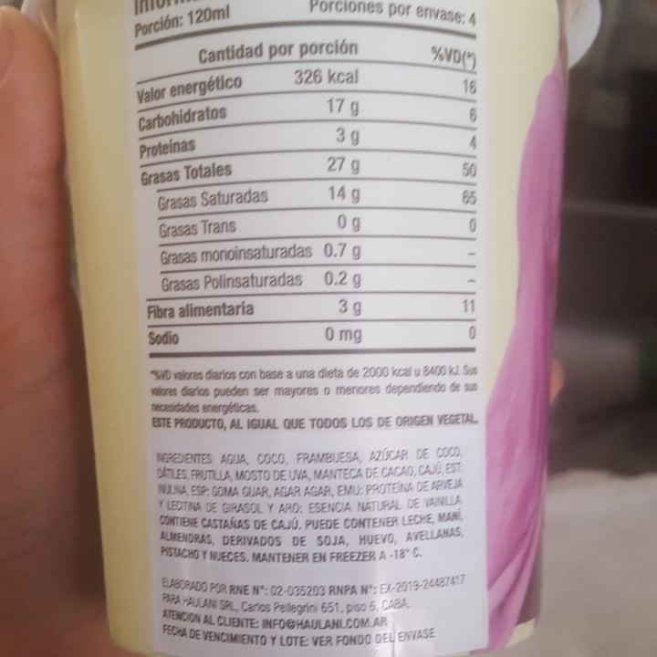 review photo of Haulani Helado de Chocolate Blanco y Frambuesas shared by @vulcana on 11 Dec 2020 - review