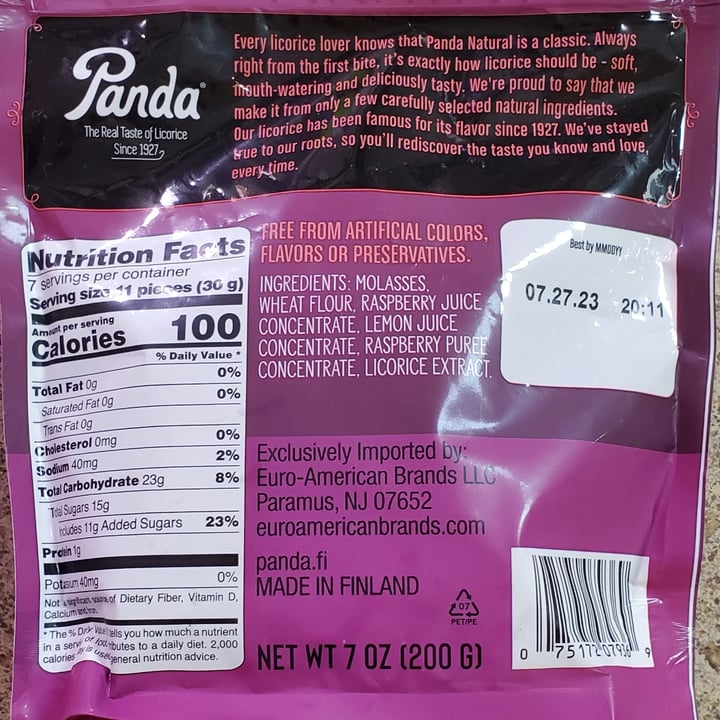 photo of Panda Natural Rasberry Liquorice shared by @4thepiggies on  22 Oct 2022 - review