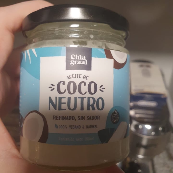 photo of Chia Graal Aceite de coco Neutro shared by @lauchis on  01 Oct 2020 - review