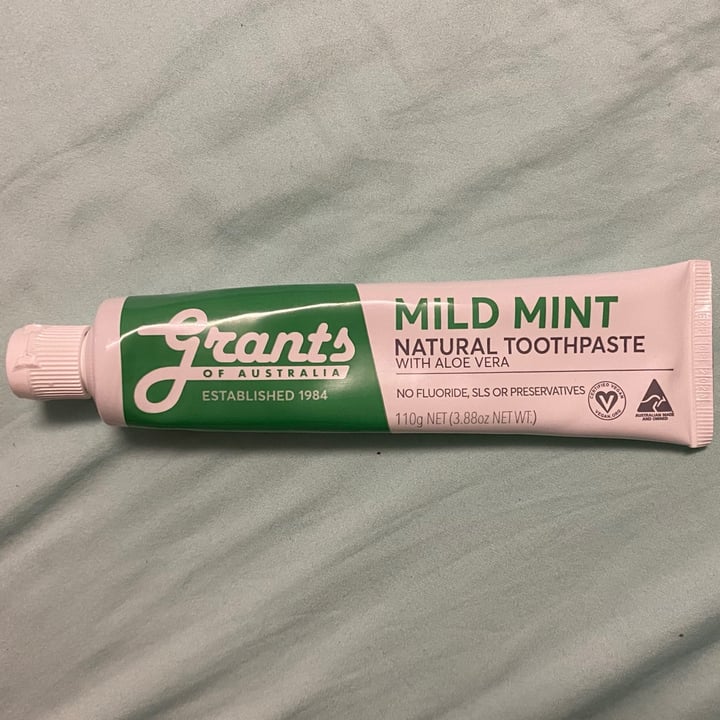 photo of Grants of Australia Mild mint toothpaste shared by @eloiseb on  22 Oct 2020 - review