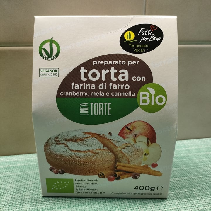 photo of Fatti per bene terranostra vegan preparato per torta cramberry mela e cannella shared by @labru on  05 Sep 2022 - review