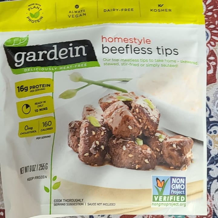 photo of Gardein Homestyle Beefless Tips shared by @vegan4thewin on  30 Aug 2021 - review