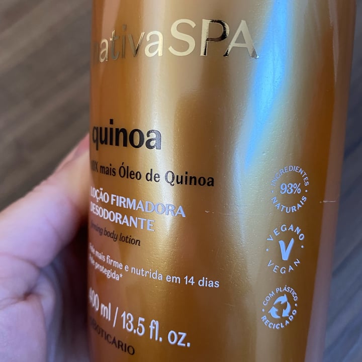 photo of O Boticário Nativa SPA Quinoa - Loção firmadora desodorante shared by @denisewada on  07 May 2022 - review