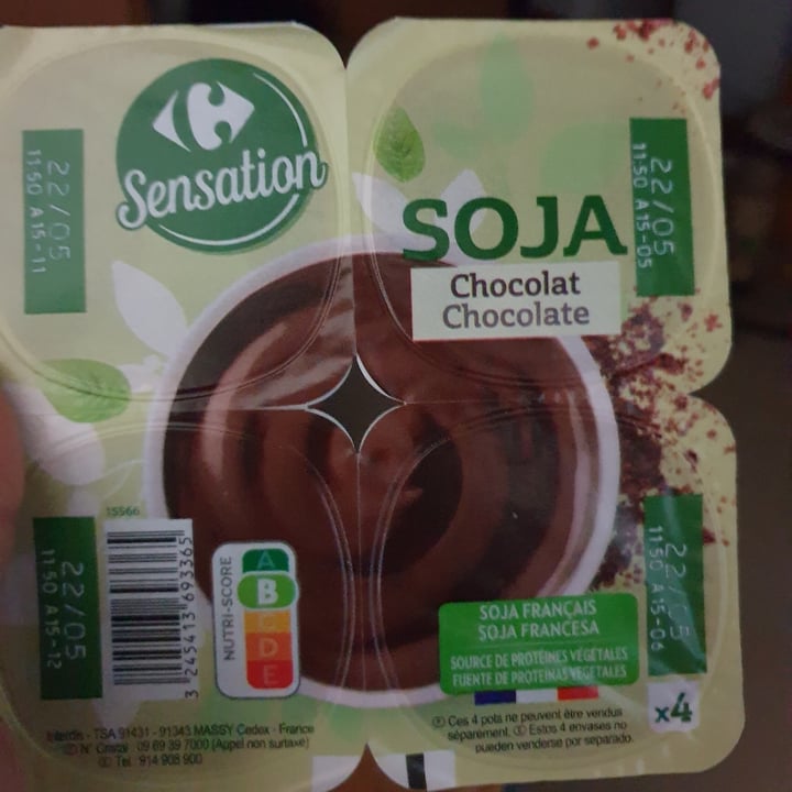 photo of Carrefour Sensation Soja Chocolat shared by @veggieleni on  07 Jun 2021 - review