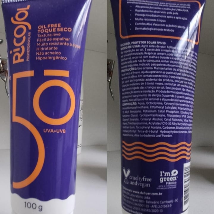 review photo of Rico sol Protetor solar shared by @saulo on 13 May 2022 - review