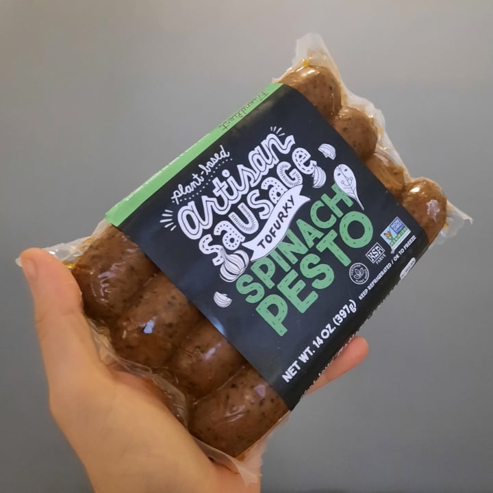 photo of Tofurky Artisan Sausage Spinach Pesto shared by @greasy-vegan on  18 Oct 2020 - review
