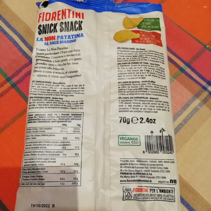 photo of Fiirentini snick snack La non patatina al sale marino shared by @cricala67 on  08 May 2022 - review