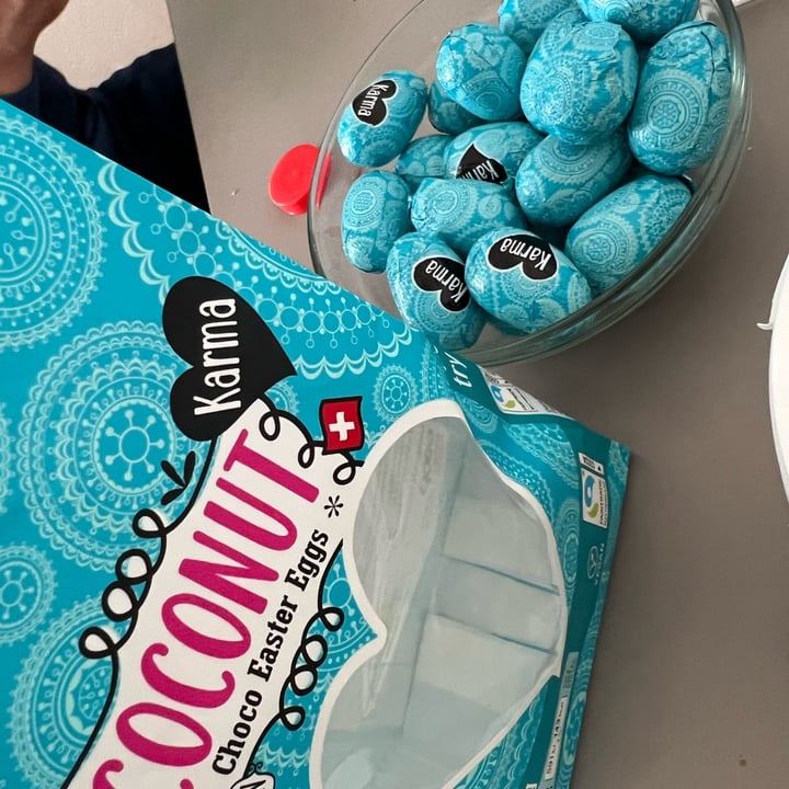 photo of Karma Coconut choco easter eggs shared by @itsvaleh on  10 May 2022 - review