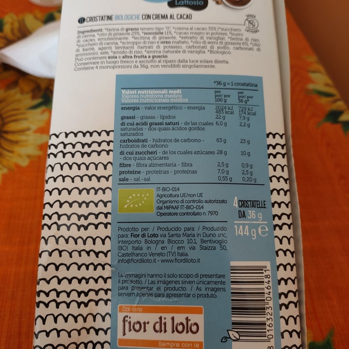photo of Fior di Loto Crostatelle bio con crema al cacao shared by @serena78 on  29 Aug 2022 - review