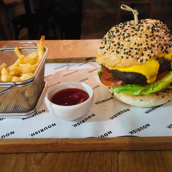 photo of NOURISH CAFE Holly Vegan Burger shared by @enyaalford on  18 May 2021 - review