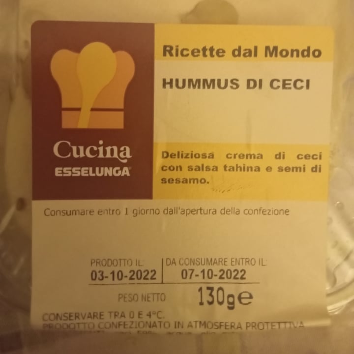 review photo of Esselunga Hummus di ceci shared by @claudiaborgo on 10 Oct 2022 - review