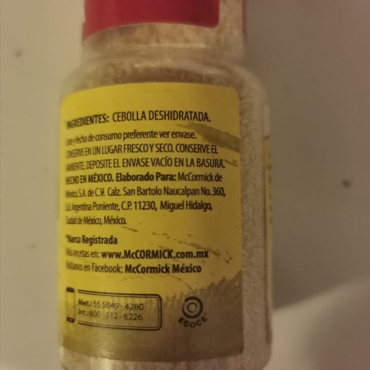 review photo of McCormick Cebolla en Polvo shared by @untalmateos on 17 Mar 2022 - review
