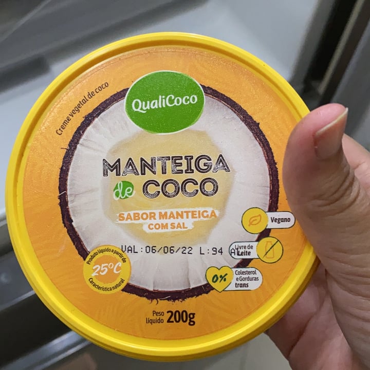 photo of Qualicoco Manteiga de coco com sal shared by @vegtododia on  06 Jan 2022 - review