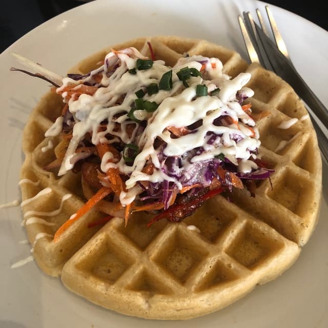Photo of the dish “BBQ Mushroom Waffle”