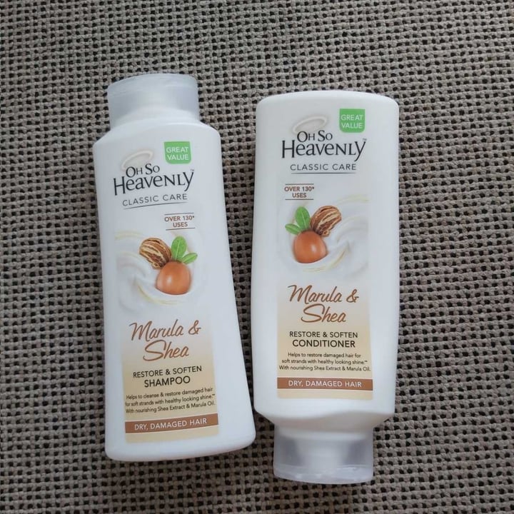 photo of Oh So Heavenly Marula & Shea shampoo & conditioner shared by @teaganogorman on  15 May 2020 - review