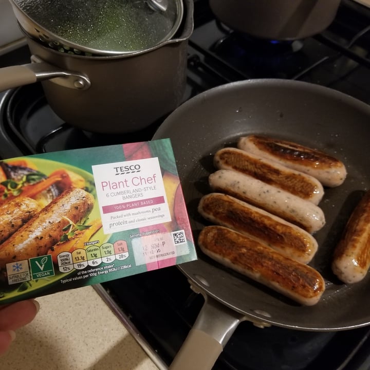 review photo of Tesco Plant Chef 6 Cumberland-Style Bangers shared by @mosaflushiba on 12 Nov 2022 - review