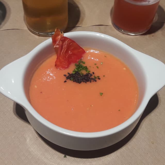 Photo of the dish “gazpacho de sandía”