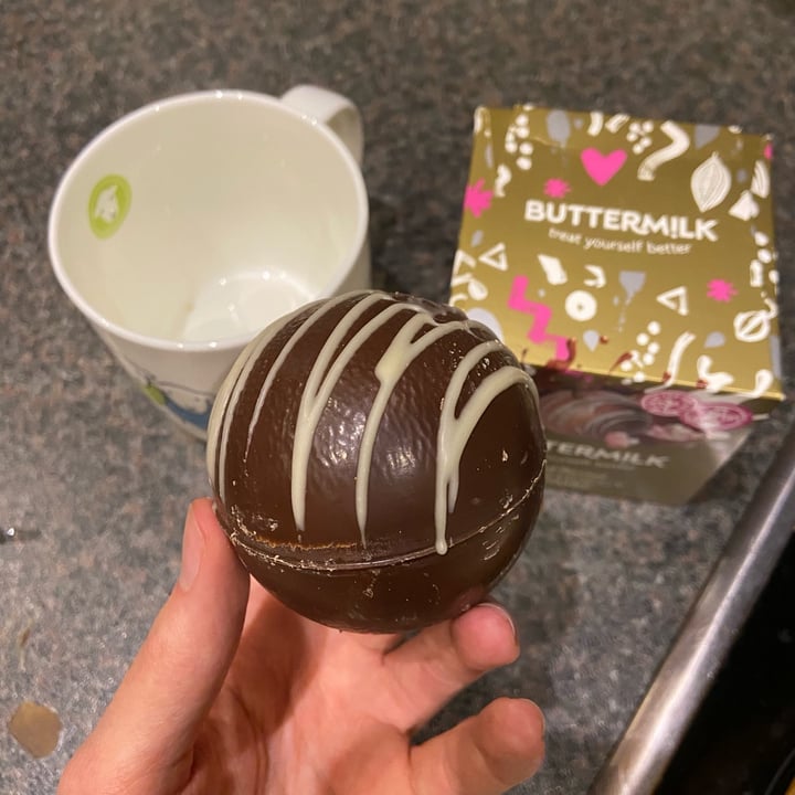 photo of Buttermilk Hot choccy bombe shared by @yourlocalvegan on  03 Jan 2022 - review