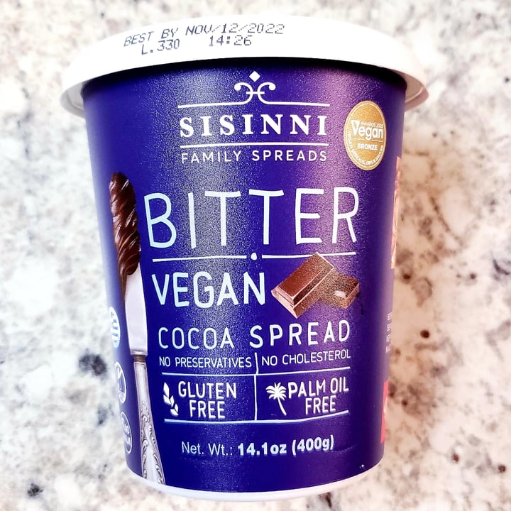 photo of Sisinni Cocoa spread shared by @veganmeg on  18 Sep 2021 - review