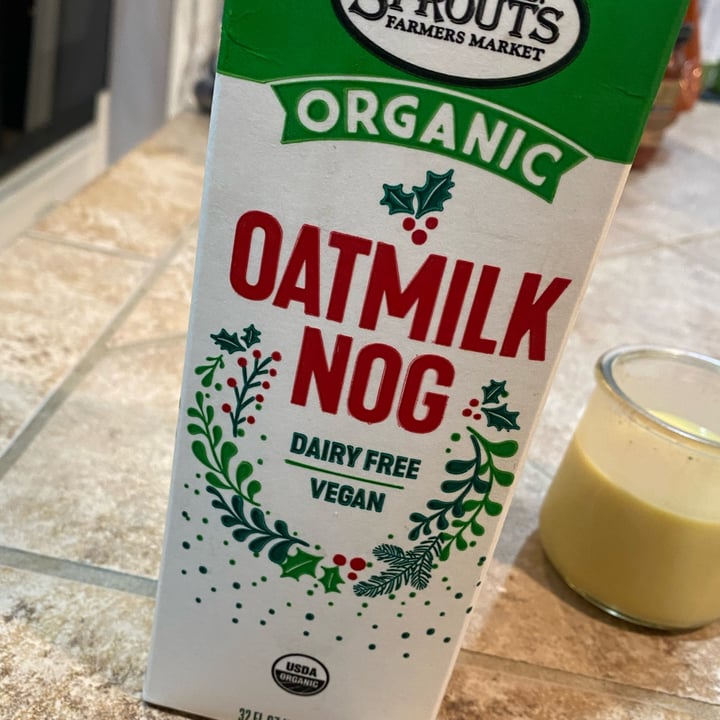 photo of Sprouts Farmers Market oatmilk nog shared by @blairnowell on  09 Nov 2022 - review