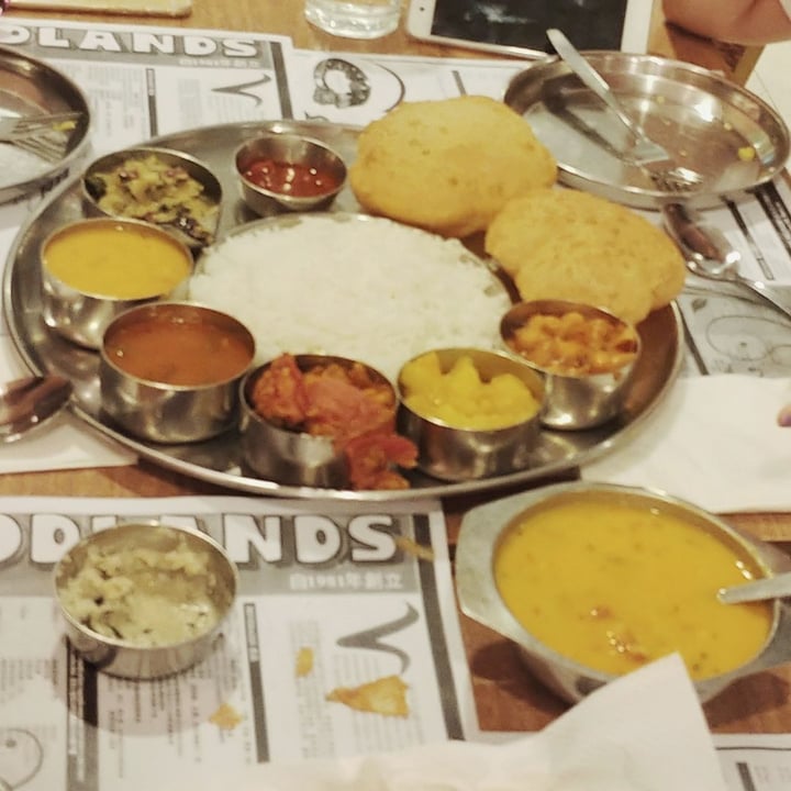 photo of Woodlands International Restaurant Vegetarian South Indian Thali (no dairy) shared by @starmz123 on  30 Jul 2018 - review