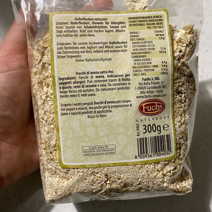 photo of Fuchs Fiocchi Di Avena shared by @giuliamazzoni on  07 Feb 2022 - review