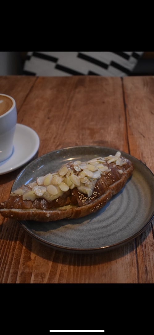 photo of Potts Coffee Almond Croissant shared by @katiejonesveg on  01 Feb 2020 - review