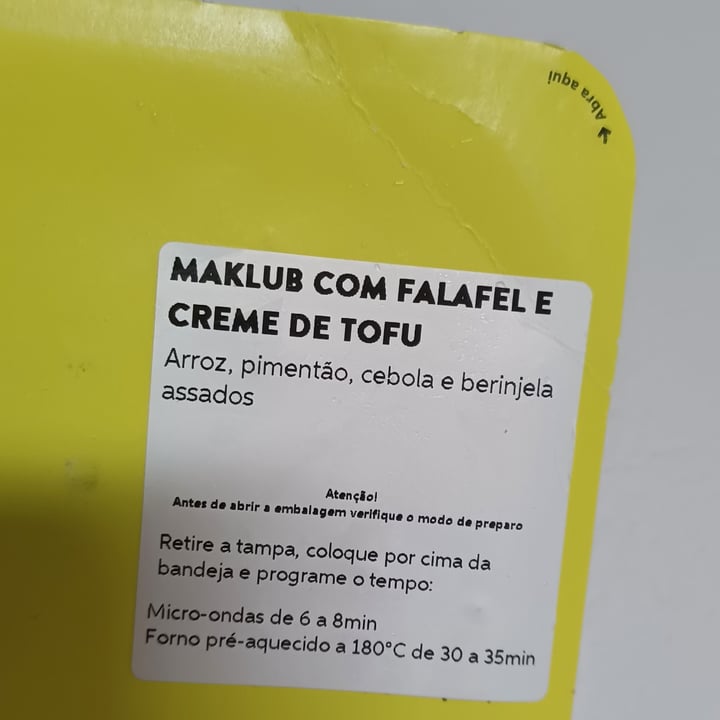 photo of Beleaf Maklub com falafel e creme de tofu shared by @michelleciascavegan on  09 Dec 2021 - review